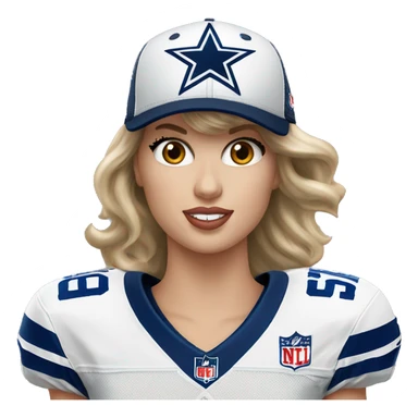 taylor-swift-in-nfl-cowboys-jersey sticker