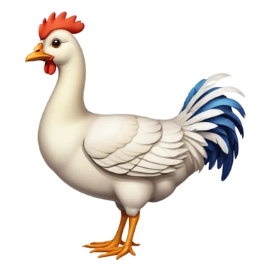 Chicken with a goose  sticker