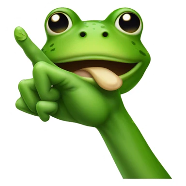 Frog giving the finger  sticker
