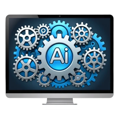 make me a emoji for the term "machine learning" in AI sticker