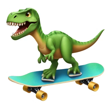 Dinosaur with tut riding a skateboard  sticker