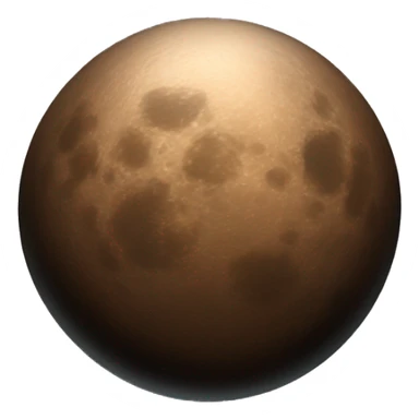 A realistic bronze moon sticker