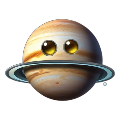 planet jupiter with monocle sticker