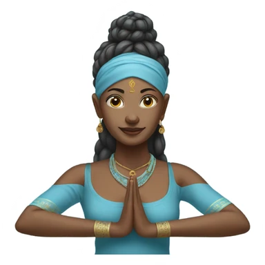 Skyblue yogini sticker