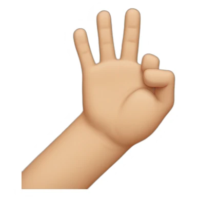 thumb being covered by all fingers on the hand sticker