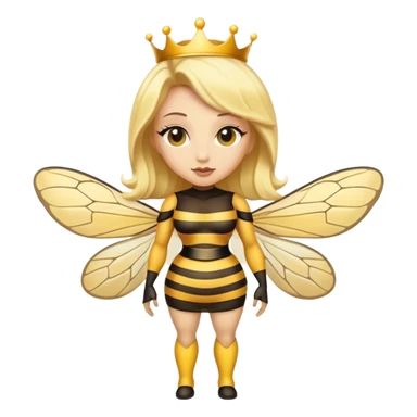 Full Body plus  Queen bee woman with  blonde hair and big nose sticker