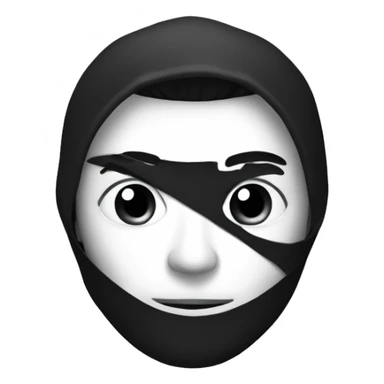 thief in black and white clothes sticker