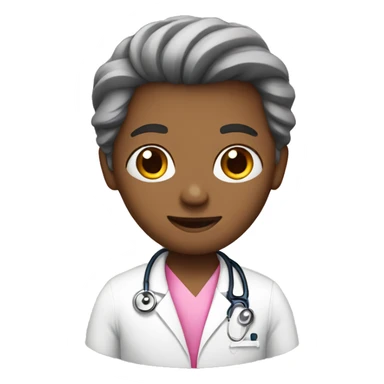 Doctor with pink dress sticker