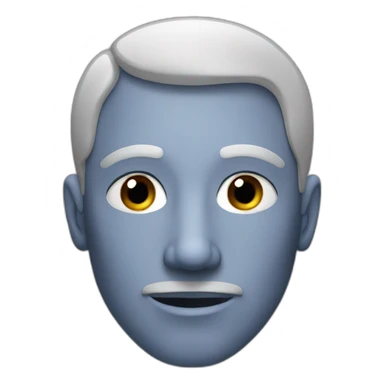 Men face without ear nose eye and mouth sticker