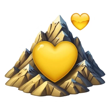 yellow heart with a mountain sticker