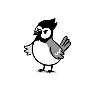 bluejay with attitude sticker