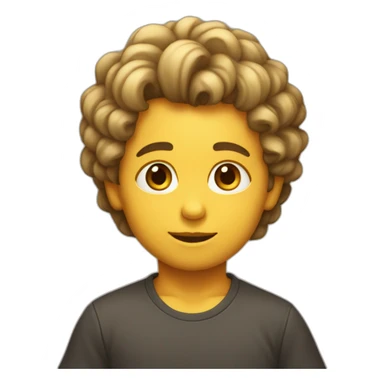 niño con pelo rizado sticker