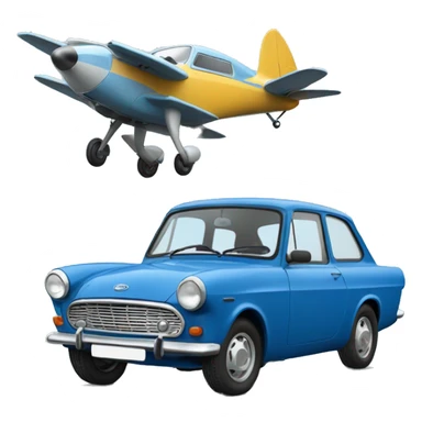 flying blue ford anglia sticker