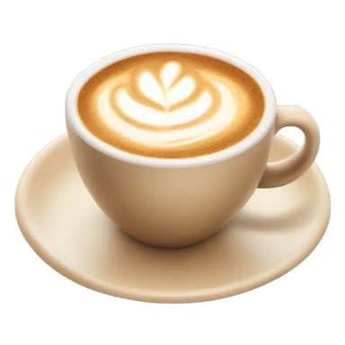 beige aesthetic cappuccino cup sticker