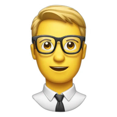 Remote control wearing glasses sticker