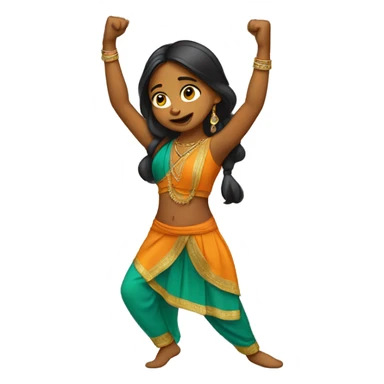 indian girl dabbing sticker