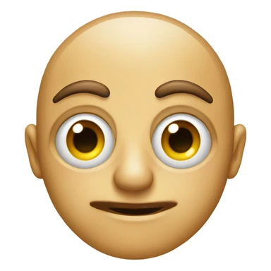 face with one eye going left and one eye going right  sticker