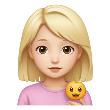 Cute blonde girl kawaii sticker