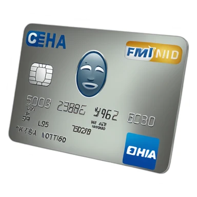 american express credit card with name Ceha on it sticker