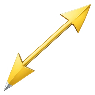 A simple skinny yellow (#EBAA3C) arrow pointing to the right sticker