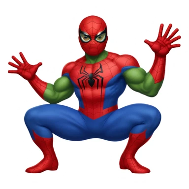 Hulk com roupa de homem arranha sticker