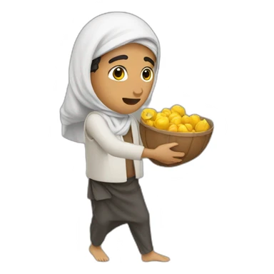 An Arab stealing an object sticker