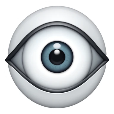 evil eye emoji but in neutral colors sticker