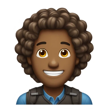 Un hombre de cabello cafe  sonriendo  sticker