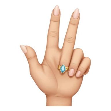 A hand with only the middle finger, the thumb, and the pinky pointed up. The ring and index fingers are down sticker