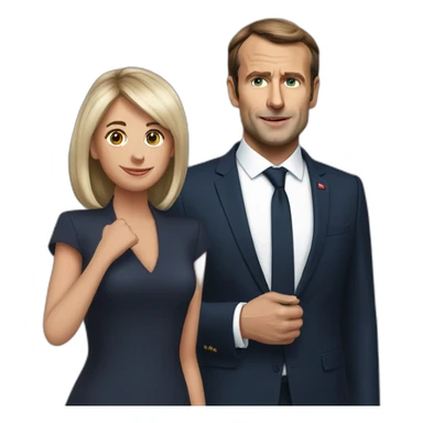 Brigitte et Emanuel Macron sticker