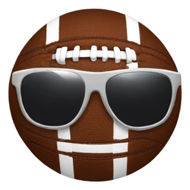 Football with sunglasses sticker