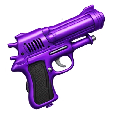 Purple neon tattoo gun sticker
