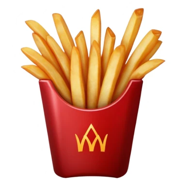 dark red french fries sticker