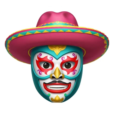 A luchador with a sombrero sticker