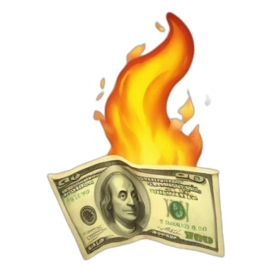 burning money sticker