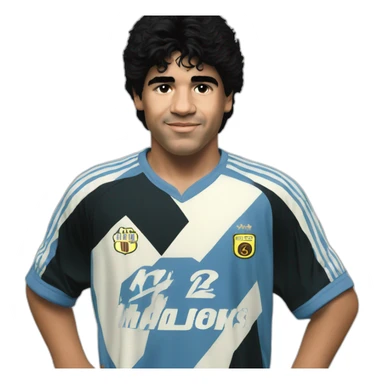 young Maradona sticker
