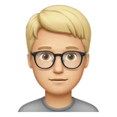 Blonde guy with glasses  baddie sticker