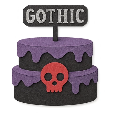 gothic cake sticker