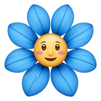 Des emojis fleur bleue sticker