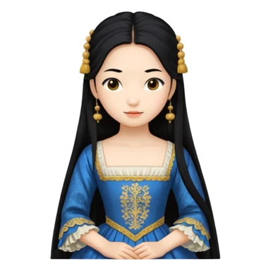 1600's Asian female sticker