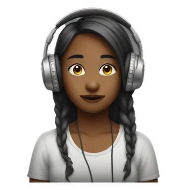 girl listen to music  sticker