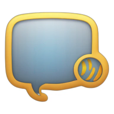 A speech bubble with sound waves, denoting the speaking aspect. sticker