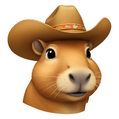 Capivara con sombrero de vaquero sticker