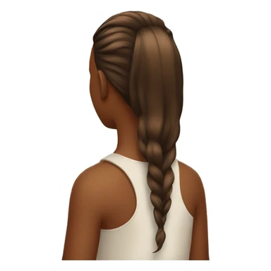 Back of hair, long, brown  sticker