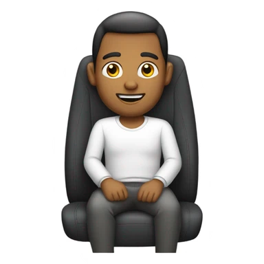 Man siting in car sticker