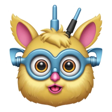Furby connect with clear antena 1 on head and tiny beak sticker
