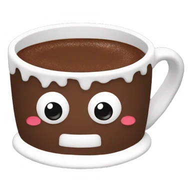 Hot chocolate in Cute Christmas cup sticker