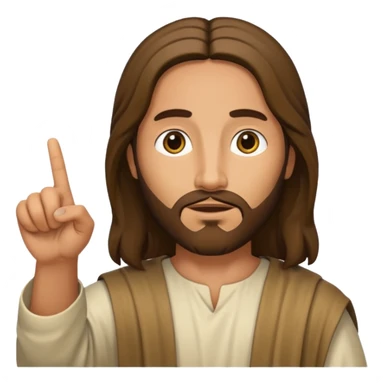 jesus pointing in front of him sticker