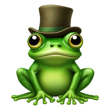 A frog wearing a hat sticker
