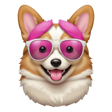 cool corgi wearing sunglasses sticker